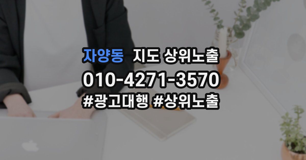자양동 지도 상위 노출