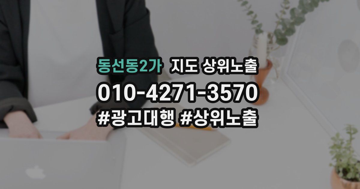 동선동2가 지도 상위 노출
