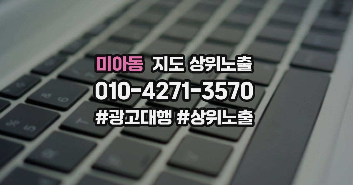 미아동 지도 상위 노출