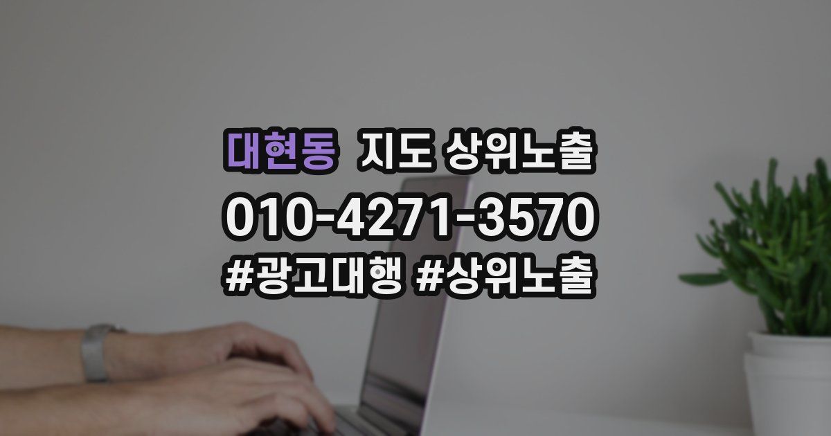 대현동 지도 상위 노출