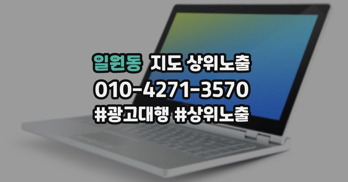 일원동 지도 상위 노출