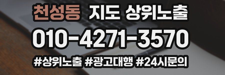 천성동 지도 상위 노출