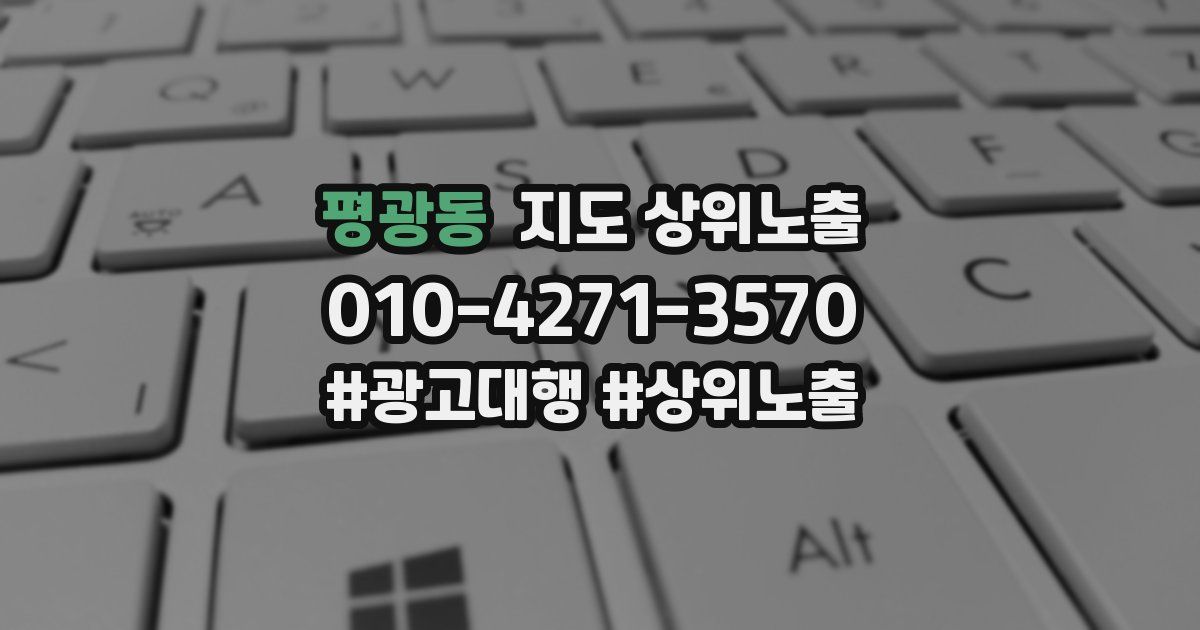 평광동 지도 상위 노출