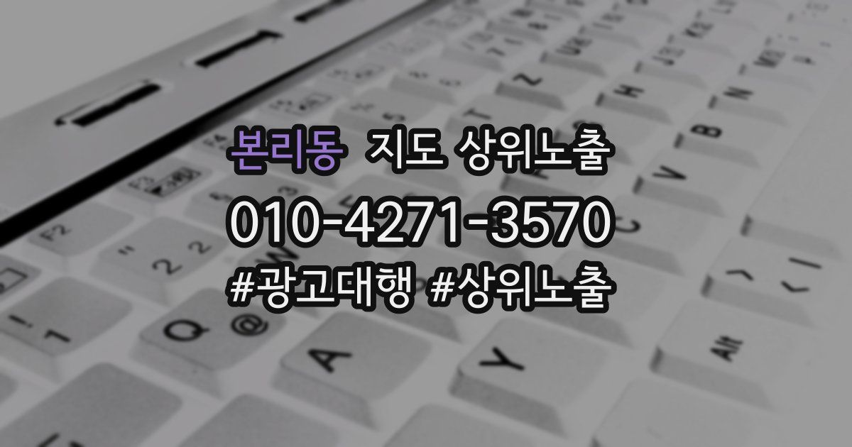 본리동 지도 상위 노출