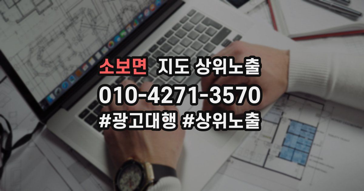 소보면 지도 상위 노출