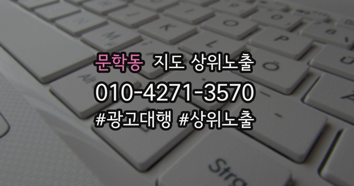문학동 지도 상위 노출
