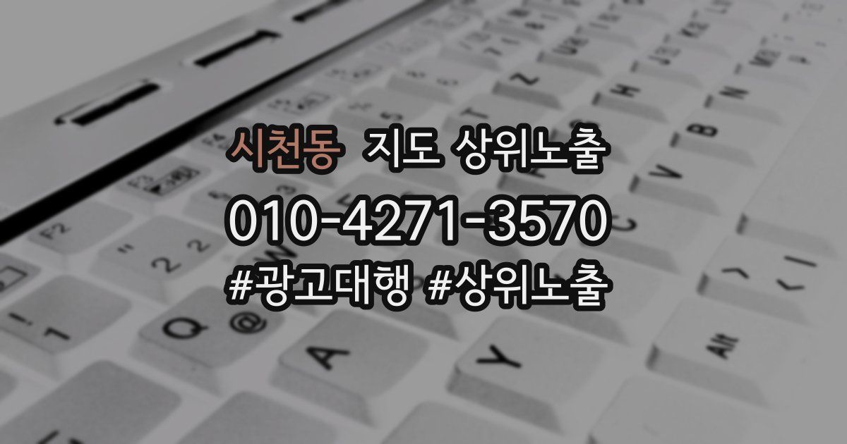 시천동 지도 상위 노출