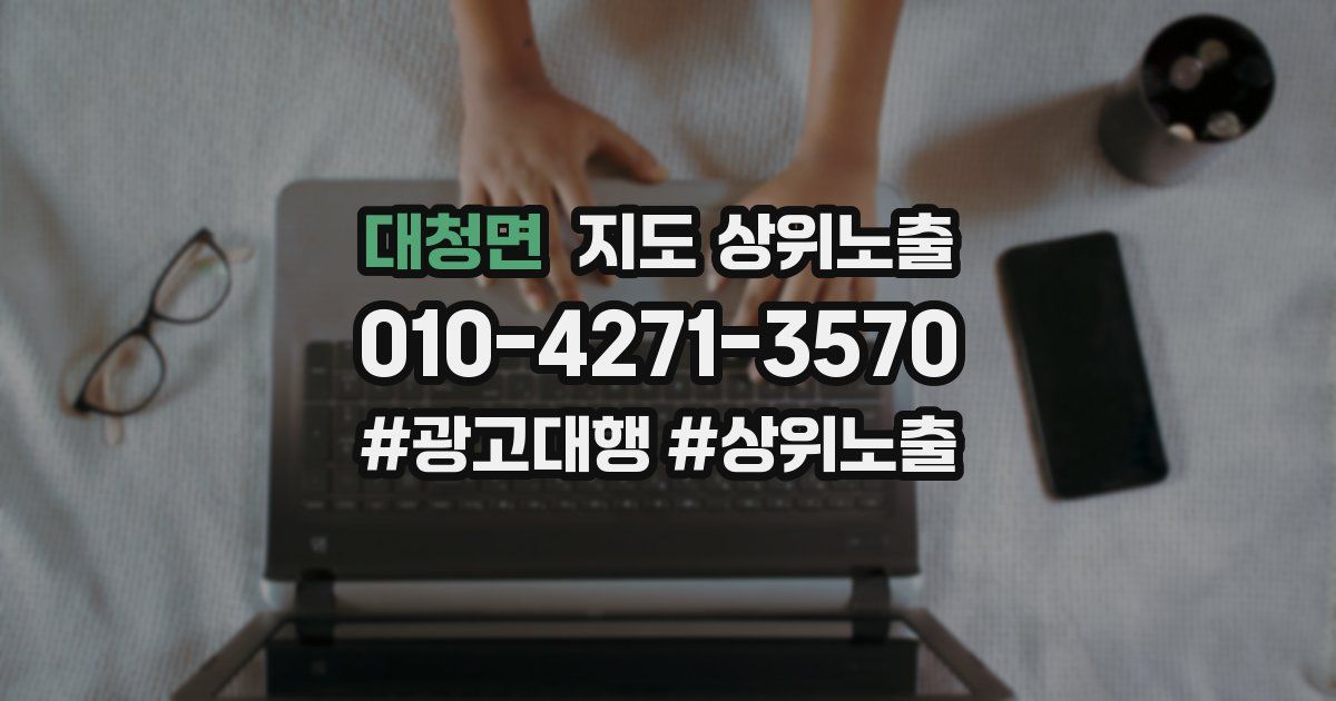 대청면 지도 상위 노출