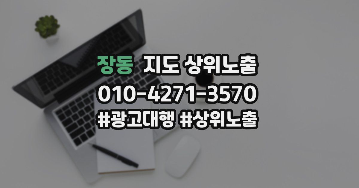장동 지도 상위 노출