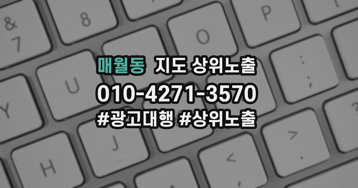 매월동 지도 상위 노출
