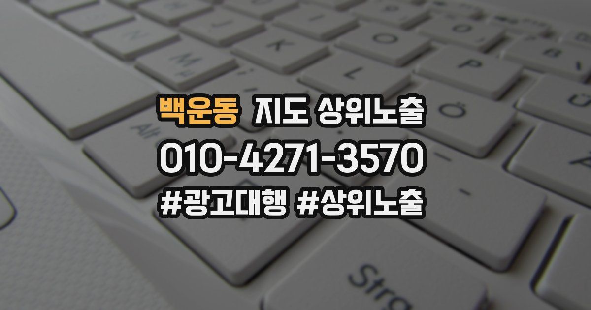 백운동 지도 상위 노출