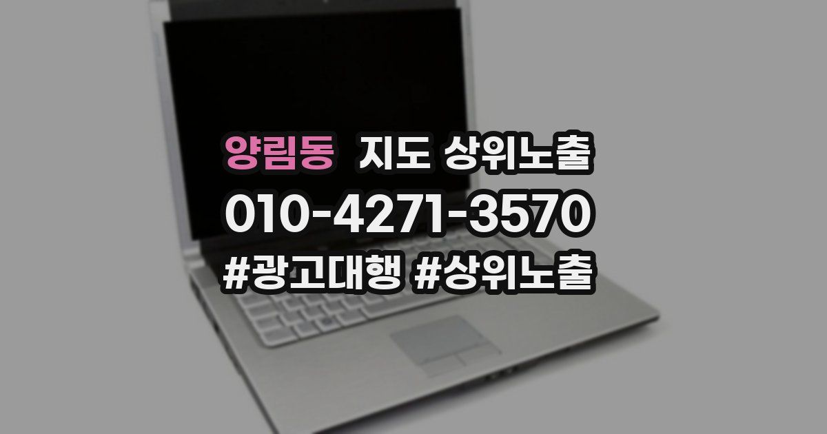양림동 지도 상위 노출