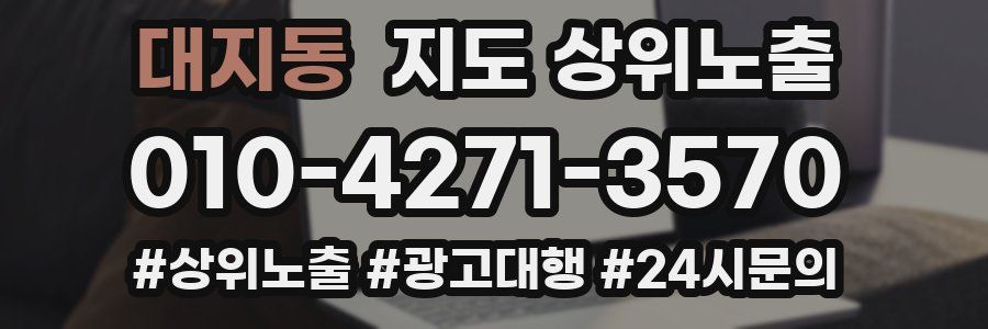 대지동 지도 상위 노출