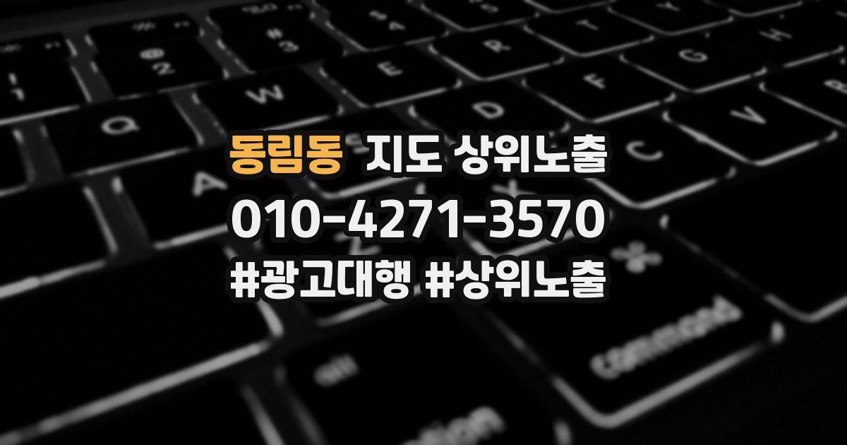 동림동 지도 상위 노출