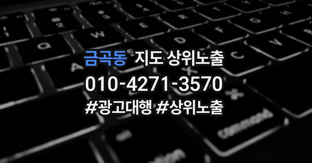 금곡동 지도 상위 노출
