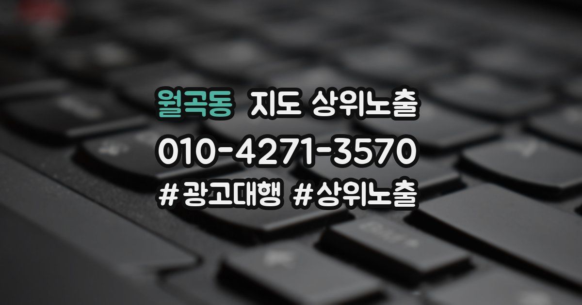 월곡동 지도 상위 노출
