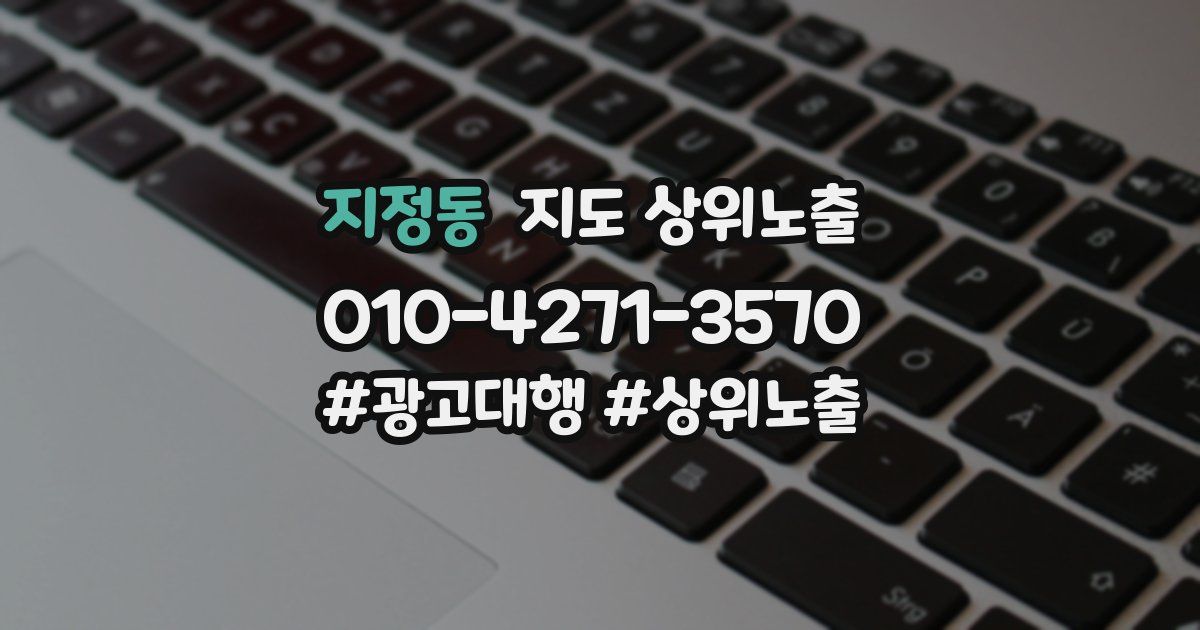 지정동 지도 상위 노출