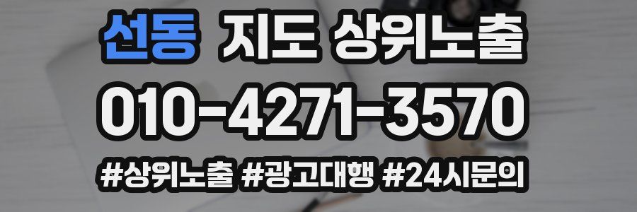 선동 지도 상위 노출