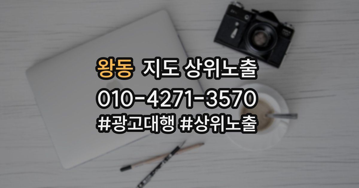 왕동 지도 상위 노출