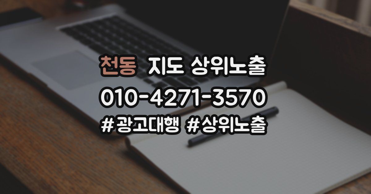 천동 지도 상위 노출
