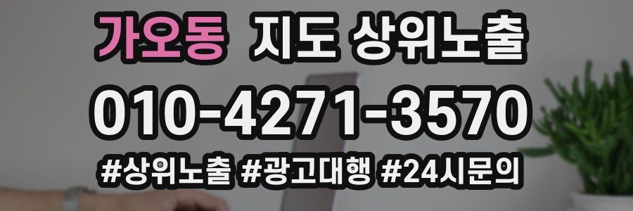 가오동 지도 상위 노출