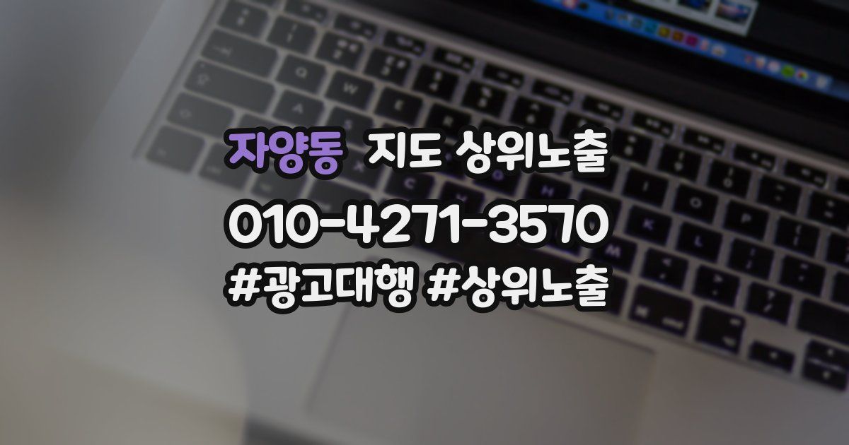 자양동 지도 상위 노출