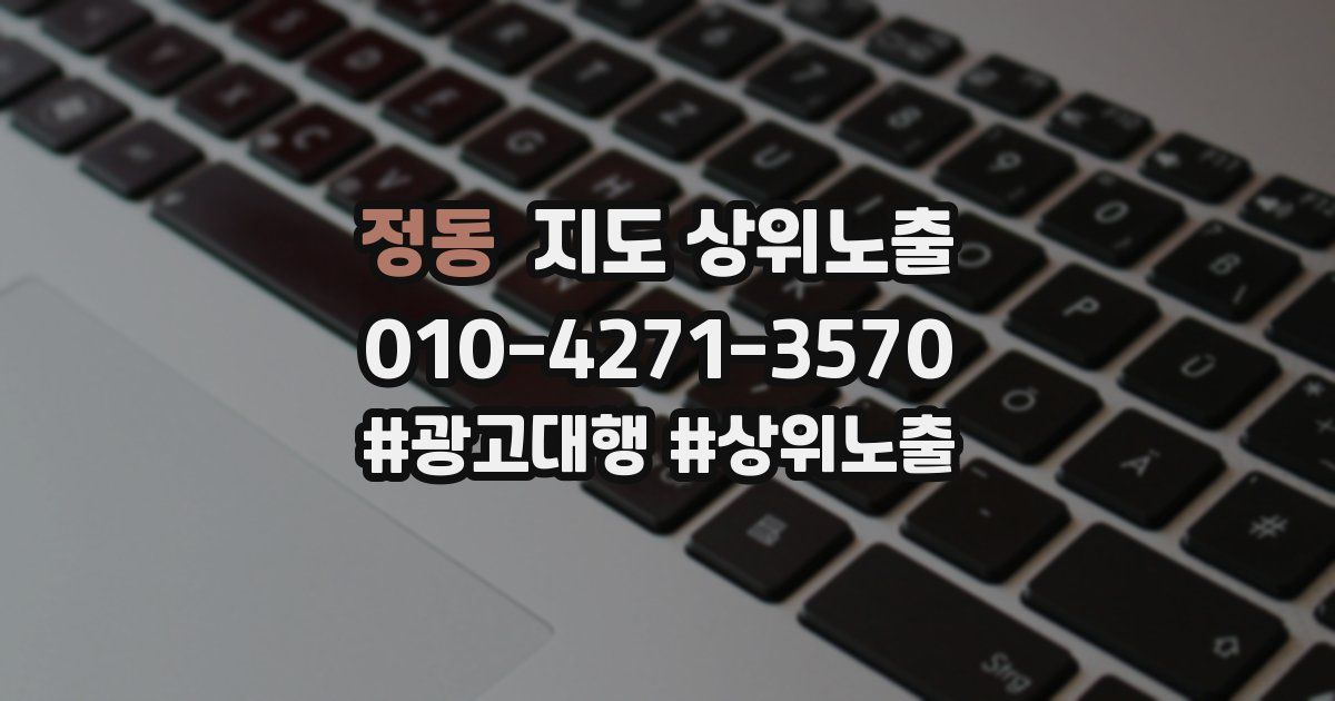 정동 지도 상위 노출