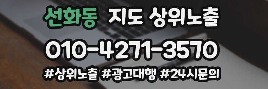 선화동 지도 상위 노출