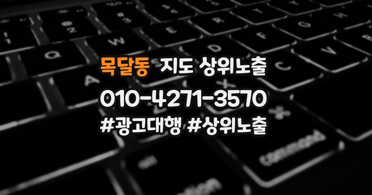목달동 지도 상위 노출