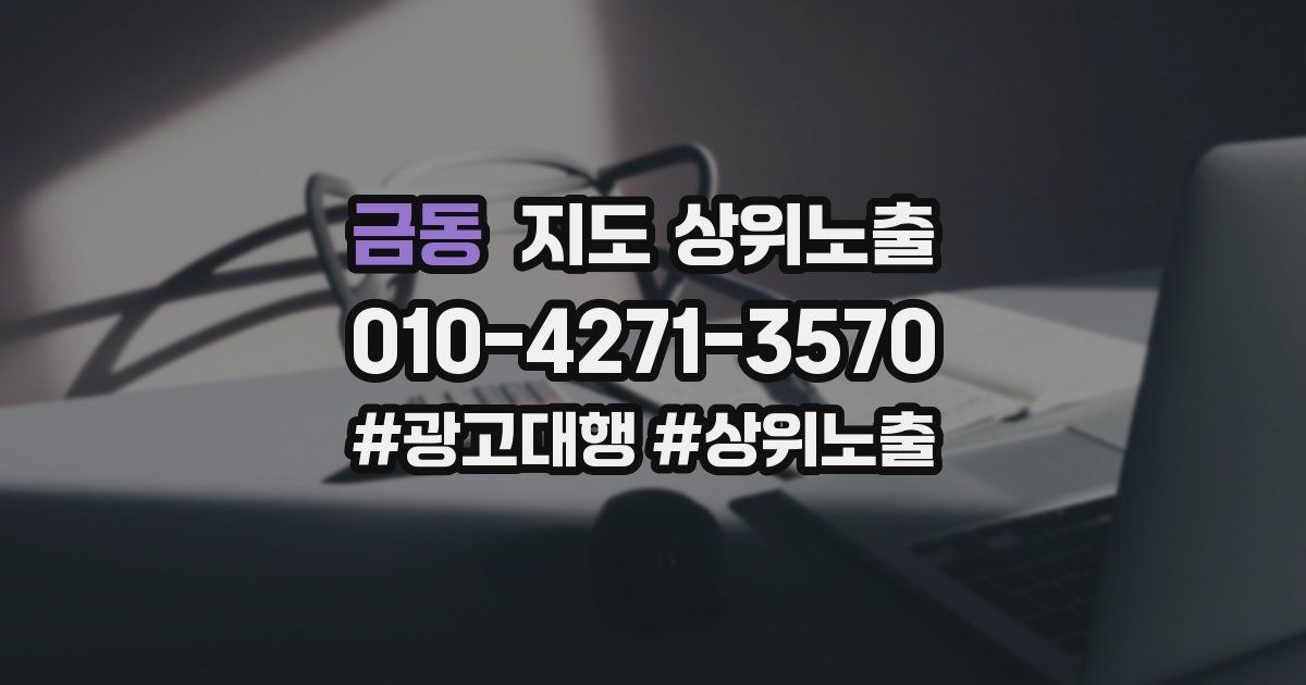 금동 지도 상위 노출