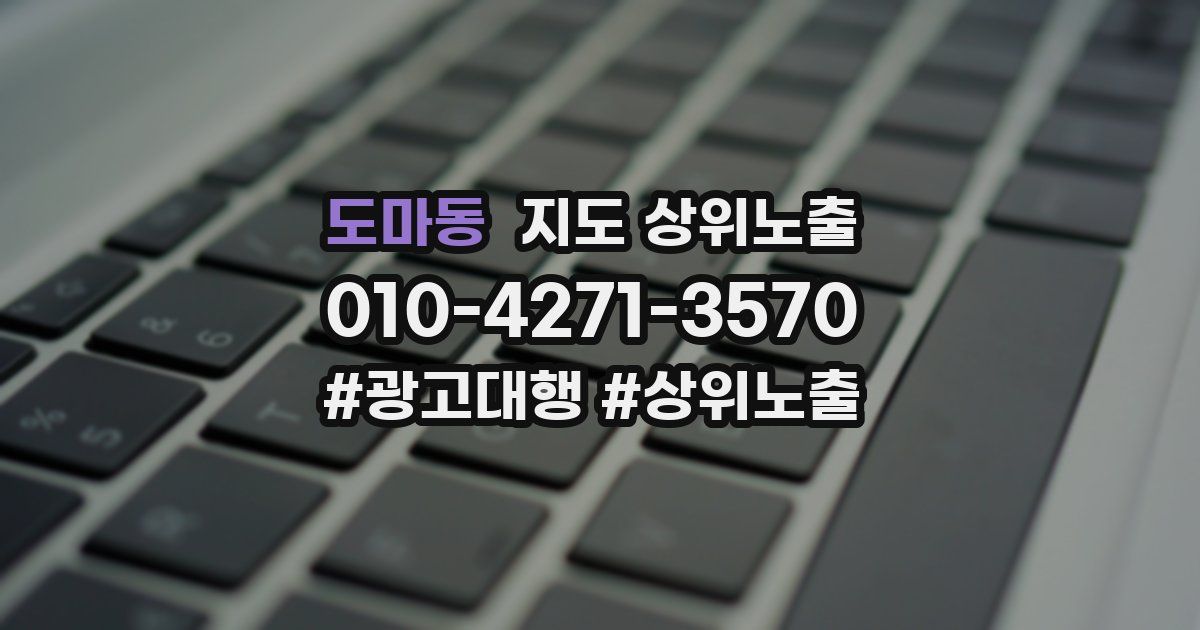 도마동 지도 상위 노출