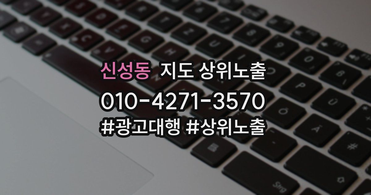 신성동 지도 상위 노출
