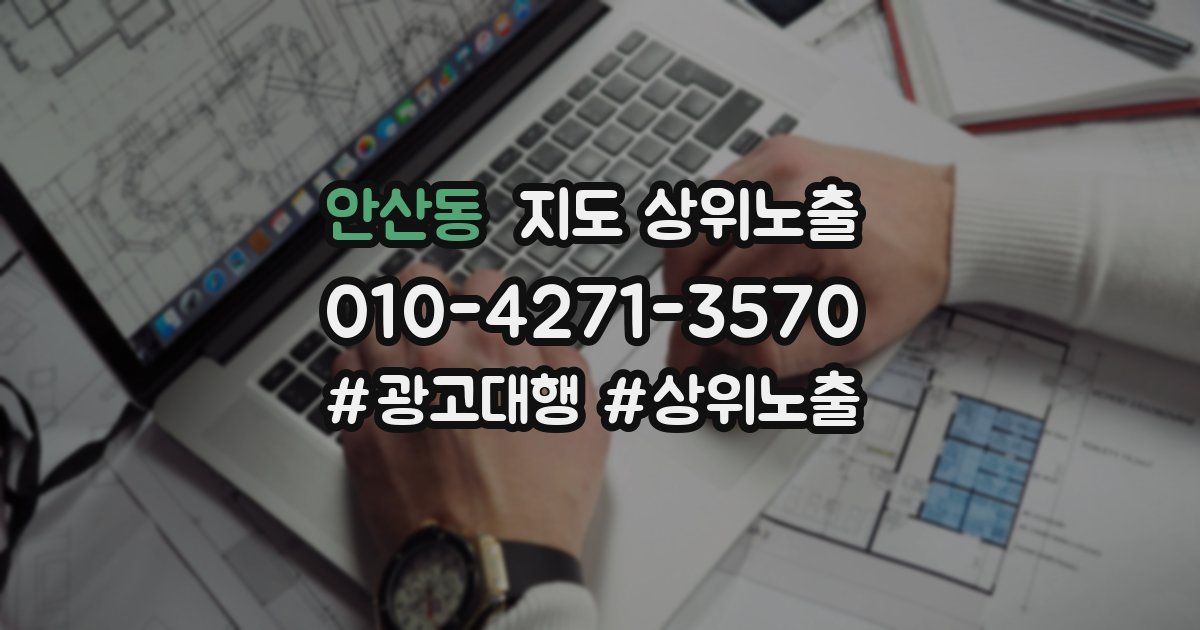 안산동 지도 상위 노출