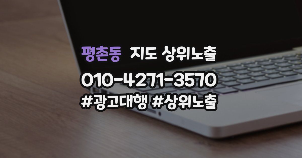 평촌동 지도 상위 노출