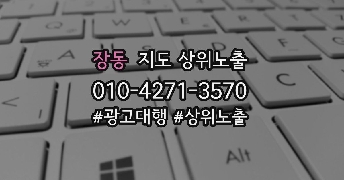 장동 지도 상위 노출
