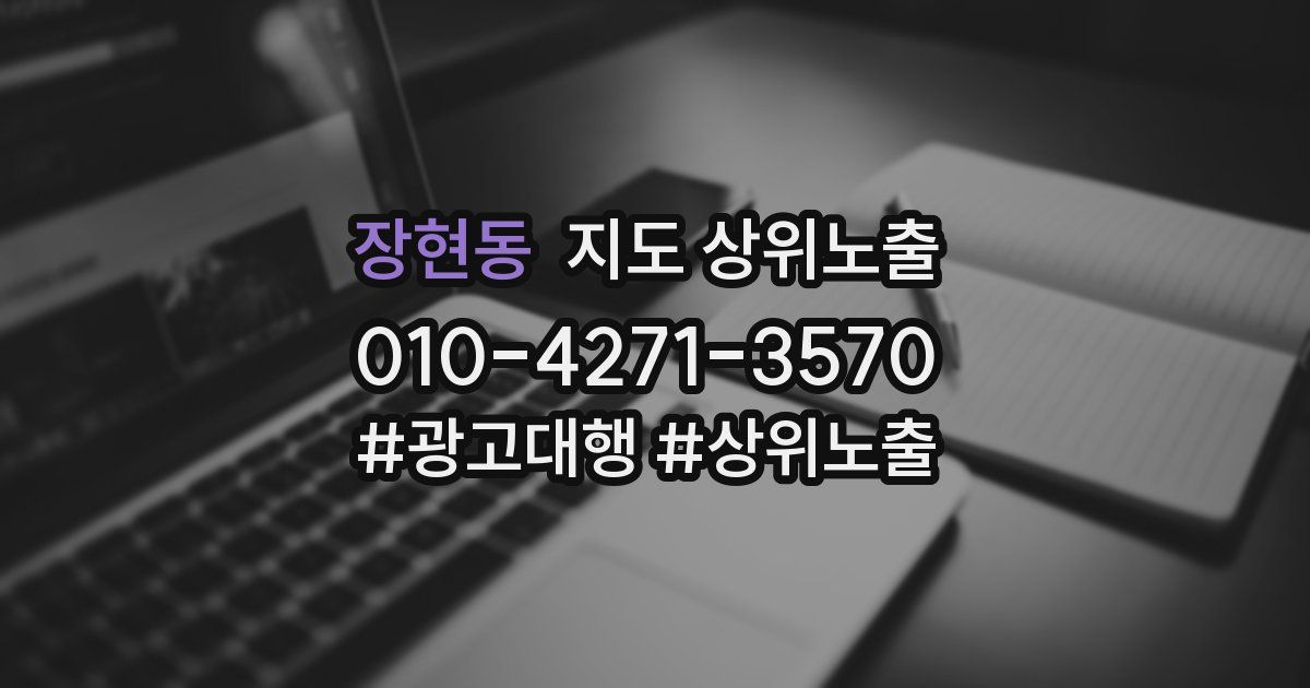장현동 지도 상위 노출