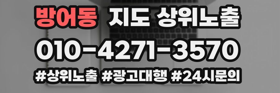 방어동 지도 상위 노출