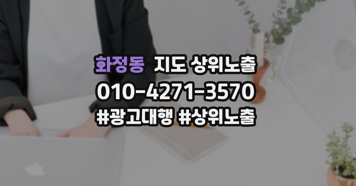 화정동 지도 상위 노출