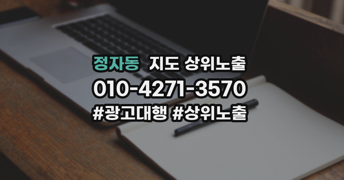 정자동 지도 상위 노출