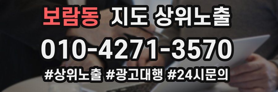 보람동 지도 상위 노출