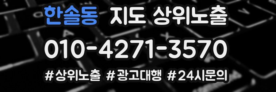 한솔동 지도 상위 노출