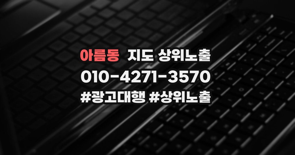 아름동 지도 상위 노출