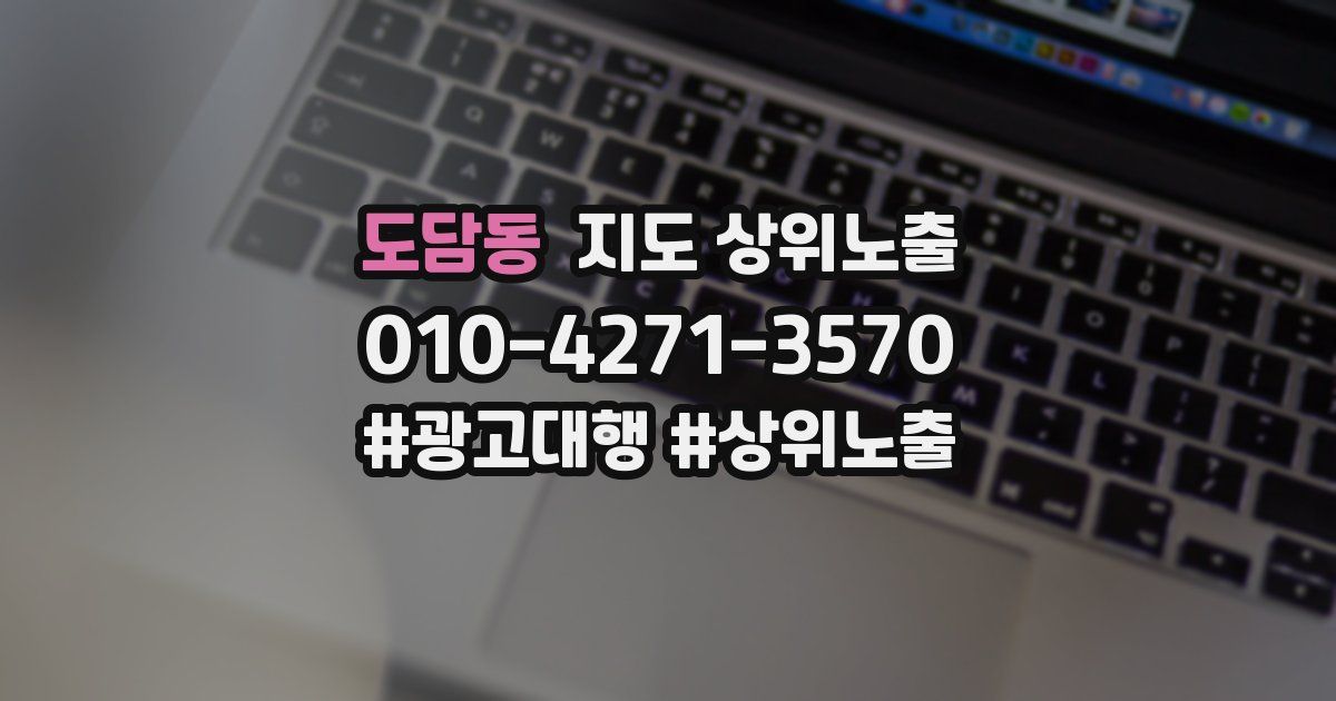 도담동 지도 상위 노출