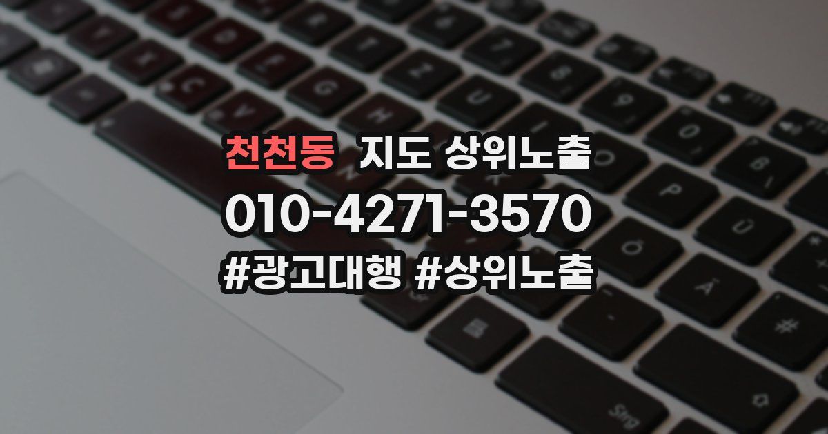 천천동 지도 상위 노출