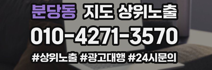 분당동 지도 상위 노출