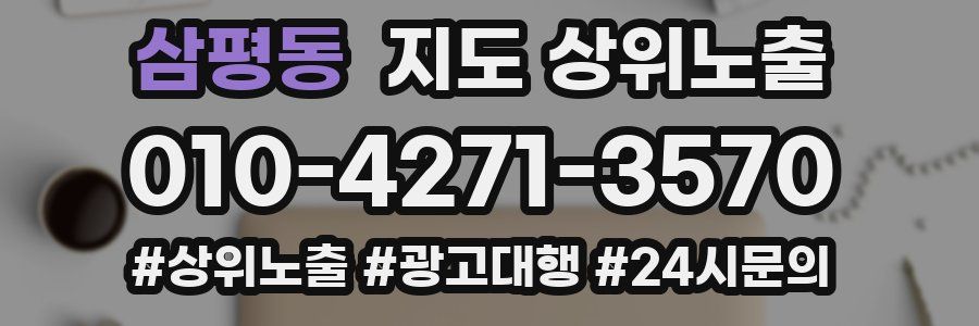 삼평동 지도 상위 노출