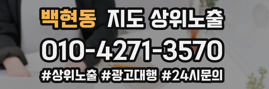 백현동 지도 상위 노출