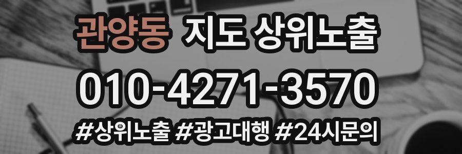 관양동 지도 상위 노출