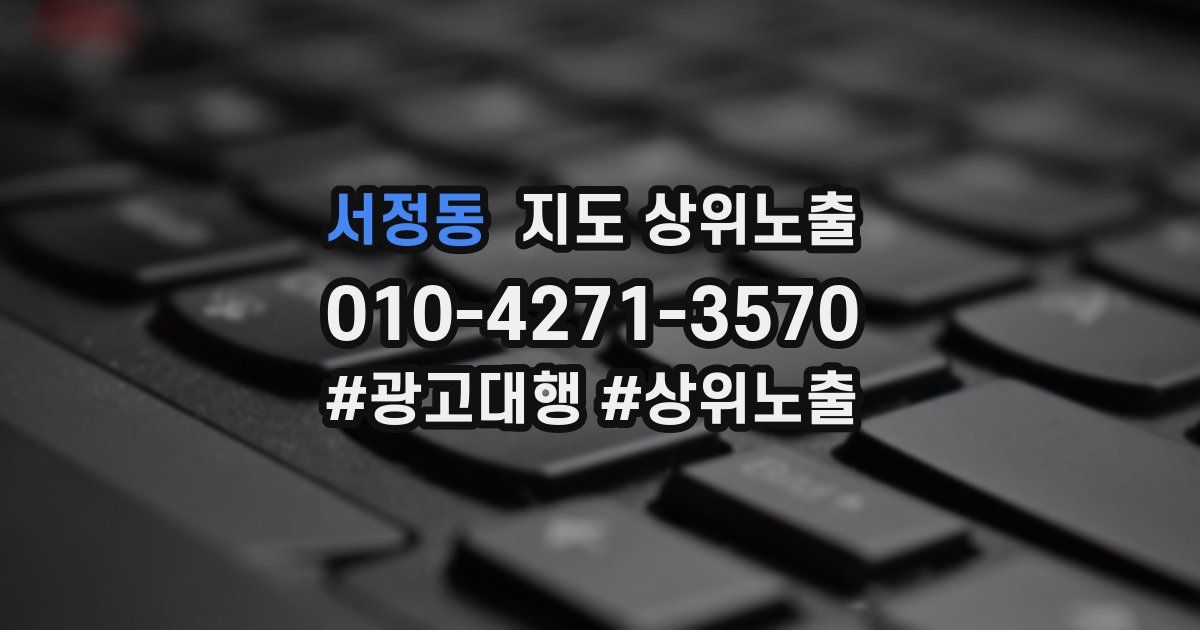 서정동 지도 상위 노출