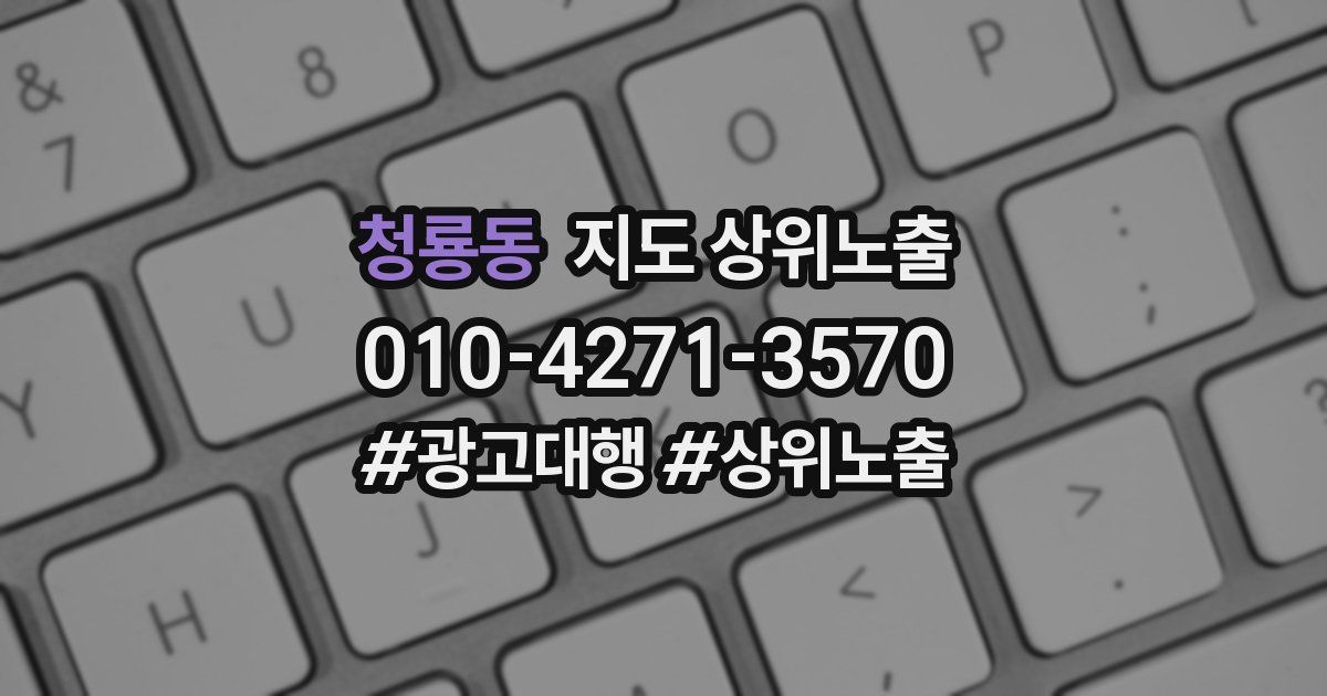 청룡동 지도 상위 노출